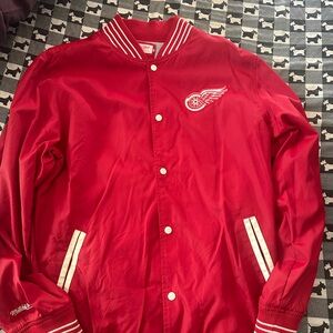 Mitchell & Ness Red Varsity Jacket (red wings)